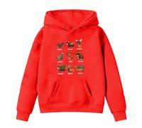 Sudaderas Niño 608 Años - con Capucha De Manga Larga con Estampado De Perro Navideño para (Red 4-5 Years)