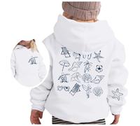 Sudaderas Niño 725 Años - Sweats À Capuche Et Sweats Pour Filles Pour Les Tout-Petits Et Les Adolescents Pulls Doux Et Confortables Avec Capuche Pour Un Usage Quotidien Tenue (White 11-12 Years)