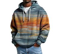 Sudaderas para hombre del Reino Unido, sudaderas con capucha de colores degradados, suéter de punto, cómodo, transpirable, con capucha, suave, ligero, casual, para uso diario, A-azul, 3XL