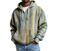 Sudaderas para hombre del Reino Unido, sudaderas con capucha de colores degradados, suéter de punto, cómodo, transpirable, con capucha, suave, ligero, casual, para uso diario, A-verde, M