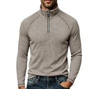 Sudaderas para hombre, para deportes al aire libre, cuello alto, manga larga, con rosca, suéteres para hombre, a la moda, entrenamiento, gimnasio, sudadera con cremallera de un cuarto de cremallera