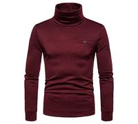 Sudaderas para hombre Reino Unido gimnasio hombres moda suelta cuello alto manga larga camiseta casual cómoda parte inferior camisa elegante ropa de calle suéteres para hombre Reino Unido sudaderas