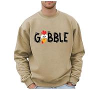 Sudaderas para hombre, Reino Unido, para hombre, Acción de Gracias, pavo, otoño, moda, sudadera con logotipo impreso, hip hop, tops de gran tamaño, sin capucha, ropa casual, suéteres de cuello redondo