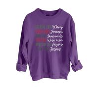 Sudaderas para mujer Believe Like Mary Trust Joseph Hope Shephrds Seek Wise Men Worship Angels Love Jesus, sudadera de cuello redondo para mujer, sudadera de moda para otoño, cómoda, casual de