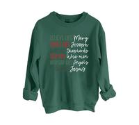 Sudaderas para mujer Believe Like Mary Trust Joseph Hope Shephrds Seek Wise Men Worship Angels Love Jesus, sudadera de cuello redondo para mujer, sudadera de moda para otoño, cómoda, casual de