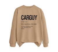 Sudaderas para mujer Carguy Like A Regular Guy Only Cooler, See Also All Knowing About Cars Ridículously Good Looking Crewneck Ladies Sweatshirt Trendy Fall Comfy Winter Casual Pullover, caqui, XXL