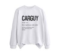 Sudaderas para mujer Carguy Like A Regular Guy Only Cooler, See Also All Knowing About Cars Ridículously Good Looking Crewneck Ladies Sweatshirt Trendy Fall Comfy Winter Casual Pullover, blanco, M