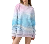 Sudaderas para mujer del Reino Unido, sudaderas con estampado gráfico 2026, sin botones, de manga larga, suave, cómoda, cuello redondo, con patrón elegante, casual, de gran tamaño, para deportes