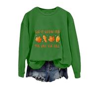 Sudaderas para mujer God Is Within Hed She Will Not de manga larga para mujer, sudadera de invierno y otoño, moderna, cómoda, casual, verde, S