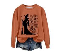 Sudaderas para mujer Halloween Witch I'll Get You My and Your Little Dog Too - Sudadera casual para mujer, naranja, L