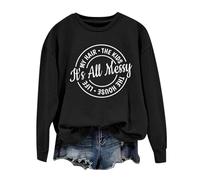 Sudaderas para mujer It's All Messy My Hair The Kids The House Life cuello redondo manga larga sudadera para mujer otoño moda casual cómodo invierno suéter, Negro, L