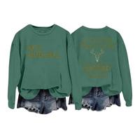 Sudaderas para mujer Yes He's Hunting Don't Konw When He'll Be Home Yes We Are Still Married No He's Not Imaginary Sudadera de cuello redondo para mujer, sudadera casual de moda cómoda para otoño e