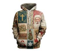 Sudaderas pesadas para hombre Love In Christmas Merry and Oh Come Let Us Him Camisas lindas, verde claro, S