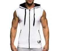 Sudaderas sin mangas para hombre con capucha, chaleco sin mangas para correr, camiseta sin mangas con cremallera para entrenamiento, gimnasio, gimnasio, ajuste muscular, ropa deportiva casual