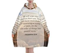 Sudaderas tipo manta con capucha de Apocalipsis 21 para mujer y hombre. Sudaderas extragrandes para adultos, suaves y cálidas.