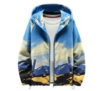 Sudaderas universitarias americanas chico hombre otoño e invierno talla grande, cómoda y elegante chaqueta primavera, turquesa, XXL