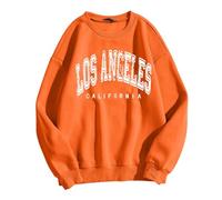 Sudaderas vintage de Los Ángeles para mujer, sudaderas casuales de cuello redondo de Los Ángeles, California, sudaderas holgadas de moda, cuello redondo, manga larga, deportes, universidad, ropa anime
