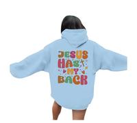 Sudaderas y sudaderas con capucha para mujer, diseño de Jesús Jesús tiene mi espalda, diseño cristiano con gráfico de Dios Preppy 2025, ropa divertida de fe religiosa con capucha, linda vintage, Y2K