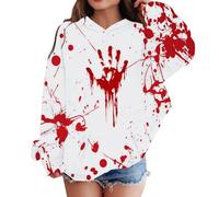 Sudaderas y Sudaderas de Tendencia para niñas Sudadera con Capucha niños Estampado Sangriento Halloween cálida acogedora 4 a 14 años Pulsera del Pilar