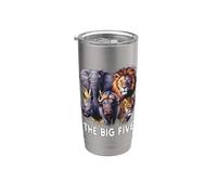 Sudáfrica Big 5 Vida Silvestre Para Sudáfrica Vaso térmico de acero inoxidable de doble pared