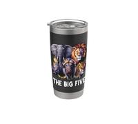 Sudáfrica Big 5 Vida Silvestre Para Sudáfrica Vaso térmico de acero inoxidable de doble pared