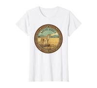 Sudáfrica Safari Guepardo Familia Vida Silvestre Africana Vintage Camiseta gráfica económica, Mujer, Blanco, L