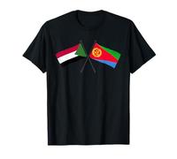 Sudán Eritrea Banderas Cruzadas Patrimonio Sudanés Eritrea Camiseta