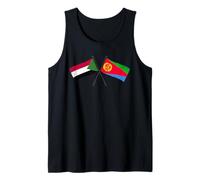 Sudán Eritrea Banderas Cruzadas Patrimonio Sudanés Eritrea Camiseta sin Mangas