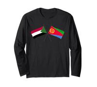 Sudán Eritrea Banderas Cruzadas Patrimonio Sudanés Eritrea Manga Larga