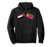 Sudán Eritrea Banderas Cruzadas Patrimonio Sudanés Eritrea Sudadera con Capucha