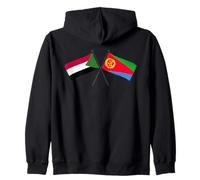 Sudán Eritrea Banderas Cruzadas Patrimonio Sudanés Eritrea Sudadera con Capucha