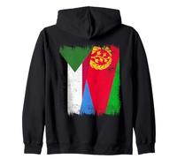 Sudán Eritrea Media Bandera Sudanesa Herencia Eritrea Sudadera con Capucha