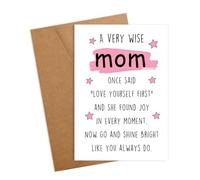 Sudaporn Tarjeta de agradecimiento para el día de la madre para mamá, regalo de agradecimiento para mamá, tarjeta de felicitación de cumpleaños de hija e hijo, tarjeta inspiradora para madre, mamá