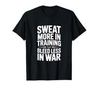 Sudar más en el Entrenamiento sangra Menos en la Guerra Camiseta gráfica económica