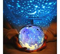 SudaTek - Proyector de luz led giratorio con estrellas para habitación infantil