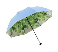 SudaTek Sombrilla Paraguas Plegable Protección UV UPF 50+para Las Mujeres de doble capa Paraguas prueba de viento de Impermeable (azul)