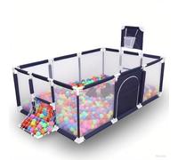 SUDEG Parque de juegos para bebés, parque infantil, barrera de seguridad infantil, zona de actividades portátil con red transpirable y cremallera, 180 x 123 x 62 cm, barrera de seguridad para niños