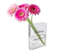 Sudnsadaks Jarrones Decorativos Modernos, Florero de Libro Decorativo Moderno, Acrílico Mesa Floreros para Decoración, Mini Jarrones para Decoración del Dormitorio Sala Estar Oficina en Casa