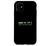 Sudo RM RF Advertencia - Linux Comando Line Tech Humor Carcasa para iPhone 11