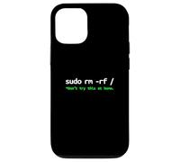 Sudo RM RF Advertencia - Linux Comando Line Tech Humor Carcasa para iPhone 12/12 Pro