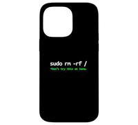 Sudo RM RF Advertencia - Linux Comando Line Tech Humor Carcasa para iPhone 14 Pro MAX
