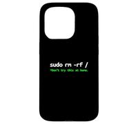 Sudo RM RF Advertencia - Linux Comando Line Tech Humor Carcasa para iPhone 15 Pro