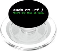 Sudo RM RF Advertencia - Linux Comando Line Tech Humor PopSockets PopGrip para MagSafe