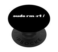 Sudo RM -RF/Divertido Juego de Palabras con el codificador de programación de Linux Shell PopSockets PopGrip Adhesivo