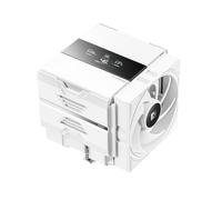 Sudokoo SK620V Blanco Disipador CPU AM5 : CPU Cooler con Pantalla Digital Solo para AM5 -Doble Torre con Dos FDB Ventiladores 120mm y 6 HeatPipes, Fácil Montaje Deslizante, 5 Años de Garantía