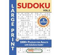 Sudoku 1000 Puzzles for Adults: Sudoku Book for Adults, Teens & Seniors | Over 1000 Sudoku Puzzles from Easy to Hard | 260 Pages Large Print, 8.5x11" ... expert | All Solutions inside the puzzle book