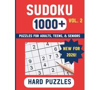Sudoku 1000+ Puzzles Vol. 2: Hard Sudoku Puzzles with Solutions | Challenging Brain Teasers for Adults, Teens & Seniors (Sudoku Puzzle Collection)