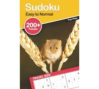 Sudoku 200+ puzzles: Easy and Normal Puzzles | Travel Size Brain Games for All Ages | With Solutions