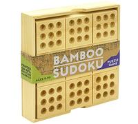 Project Genius Sudoku de bambú Ecologicals, rompecabezas ecológicos, rompecabezas de bambú, incluye clavijas numeradas para tablero de juego y folleto de sudoku con 30 rompecabezas