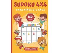 SUDOKU 4X4 para Niños 4-6 Años: Libro de Sudoku | clásico 4X4 adaptado a los niños más pequeños| Nivel Muy Fácil | 150 cuadrículas + soluciones | 17,78 x 25,4 cm - 52 páginas